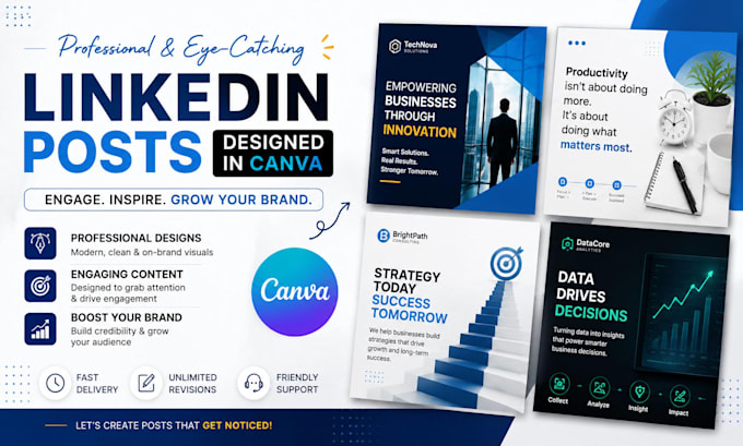 create eye catching linkedin posts in canva