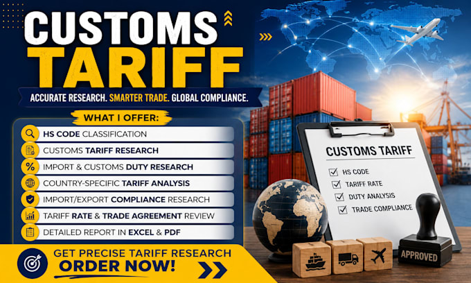 do customs tariff, hs code and import duty research