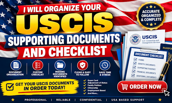 organize your uscis supporting documents and checklist