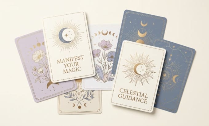 design custom affirmation manifestation and oracle cards