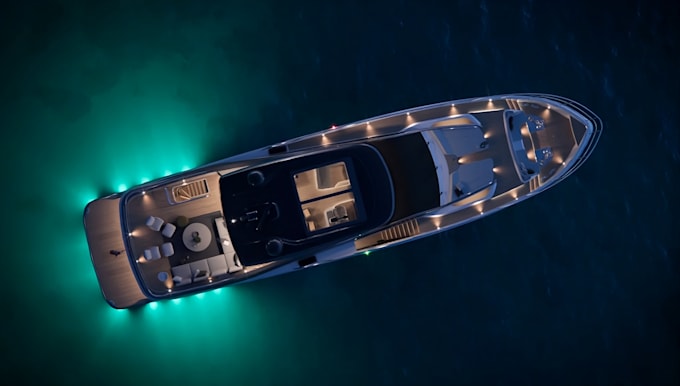 create 3d luxury yacht interior and exterior design