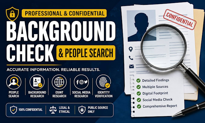 do a professional background check and people search using osint