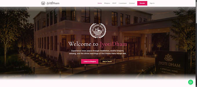 develop a responsive frontend website using react and next js