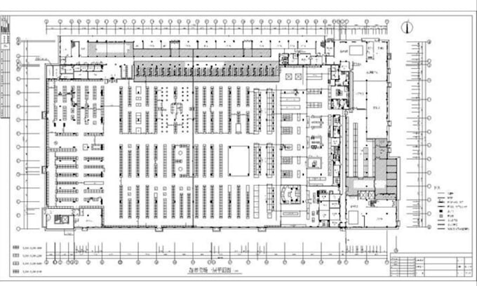 redraw detail supermarket floor plan, 2d hypermarket layout, grocery store draft