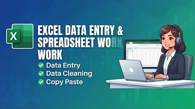 do excel data entry and spreadsheet work professionally