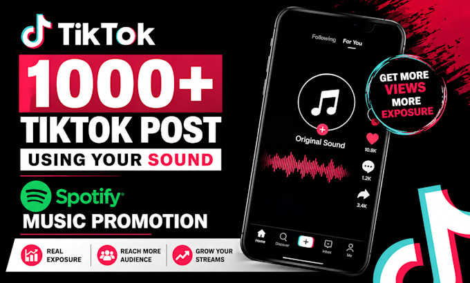 create 1000 post on tiktok using your sound or music