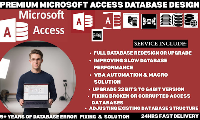 design or adjust microsoft access database as expert developer