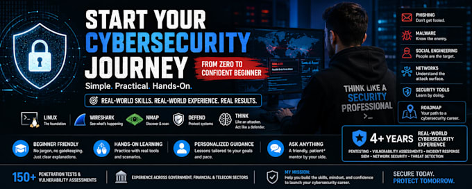 teach you cybersecurity from zero with a real world security engineer