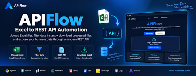 build a fastapi backend to process excel files and create rest apis
