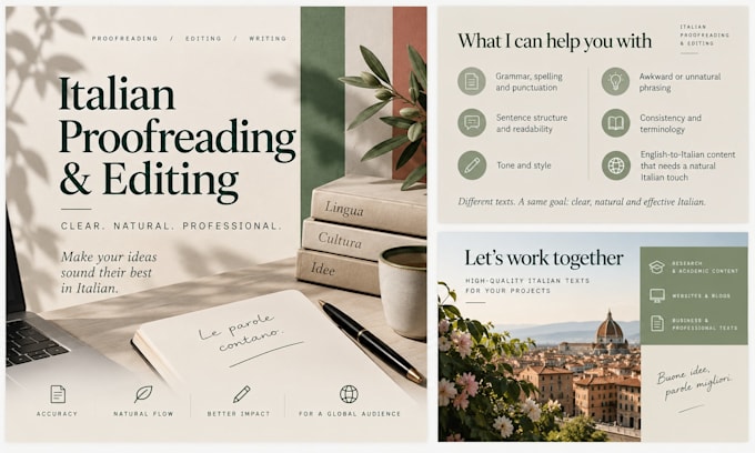 proofread and edit your italian text