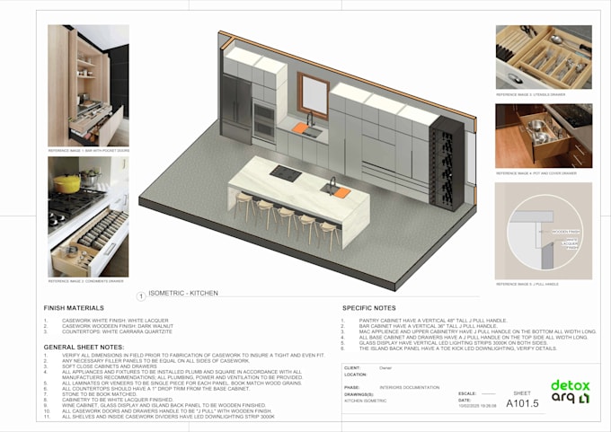 provide kitchen cabinetry 3d and shop drawings