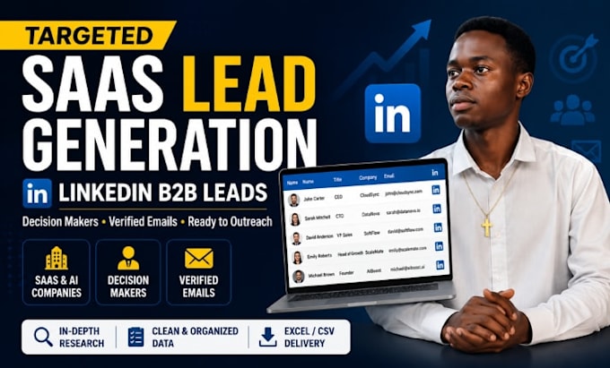 generate saas lead generation, targeted linkedin b2b leads