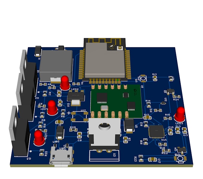 do pcb design , iot project, kicad, altium, proteus, esp32 program