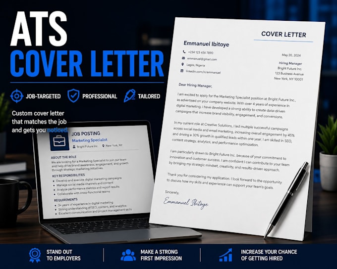 write a tailored ats cover letter for your target job application
