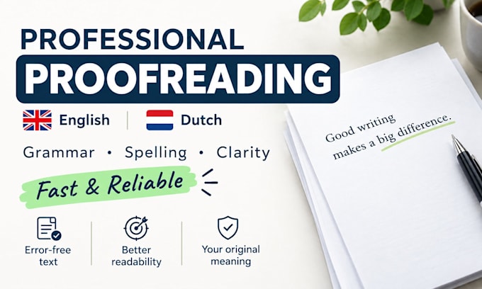 proofread the texts that you want to get checked