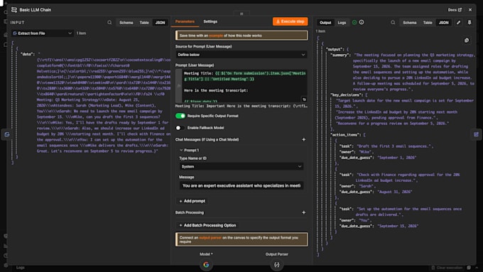 build an ai workflow that turns your forms or notes into google sheets