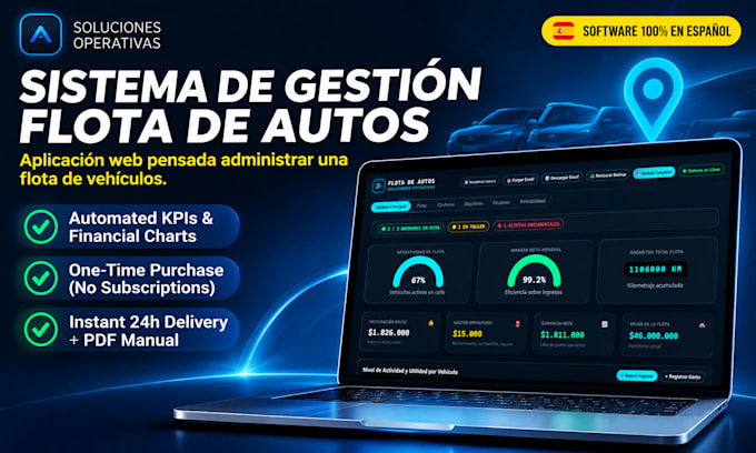 provide a fleet management crm web app in spanish