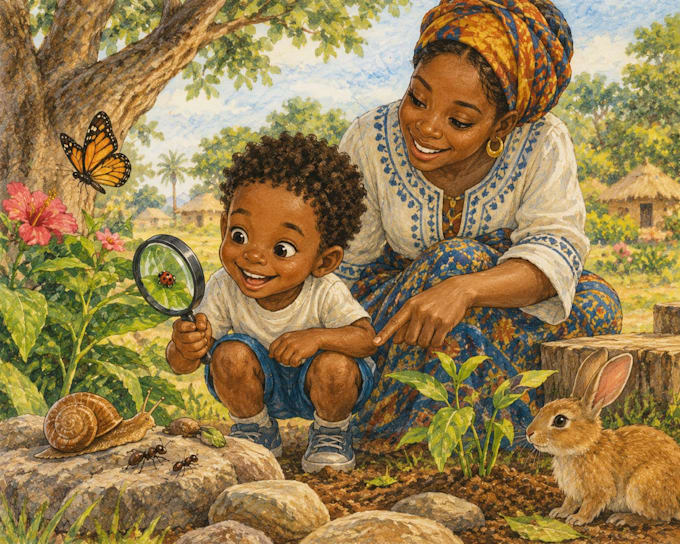 create engaging educational childrens book illustrations