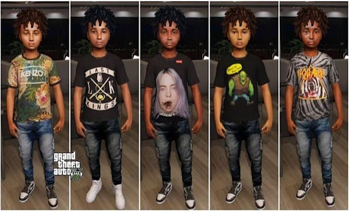 customized fivem peds clothing kuttes chains fivem custom peds