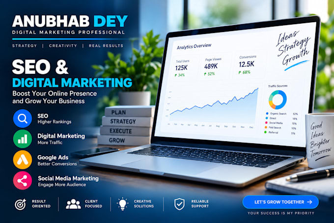 do digital marketing, SEM, web design, and graphic design