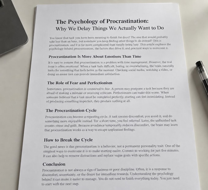 write content well researched