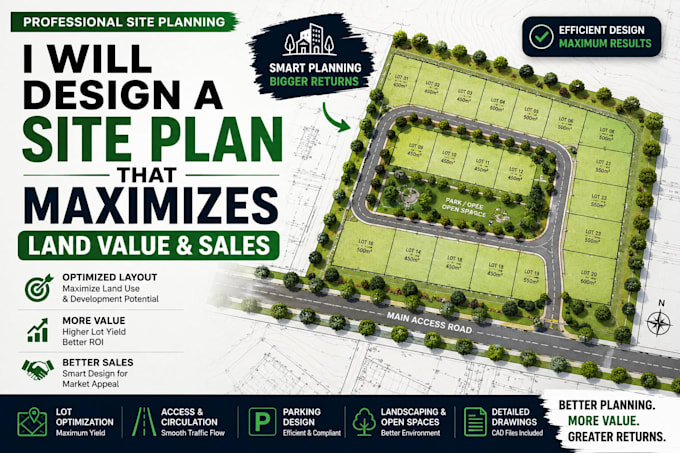 design a site plan that maximizes land value and sales