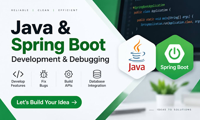 develop debug java spring boot rest API backend applications