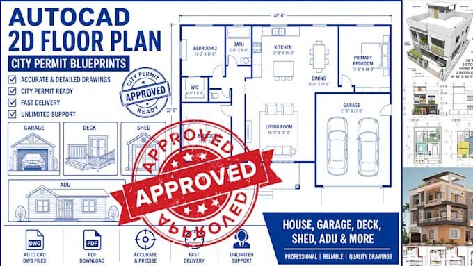 draw structural plans, deck framing plans, and foundation plans
