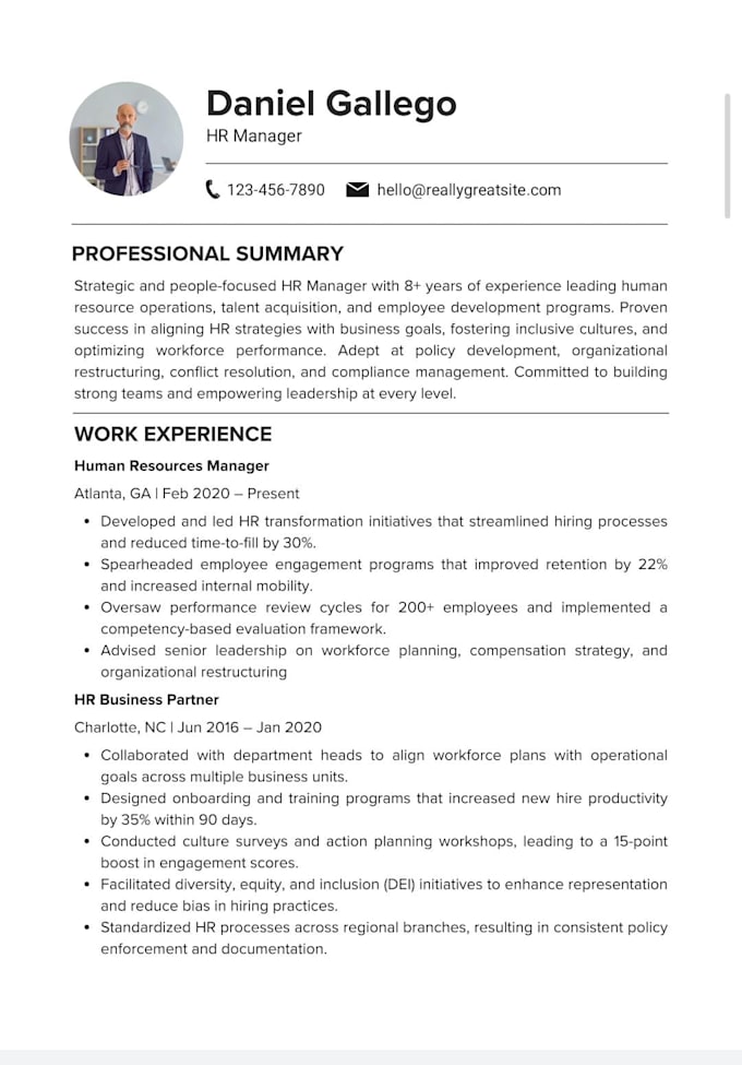 design a professional ats friendly resume CV