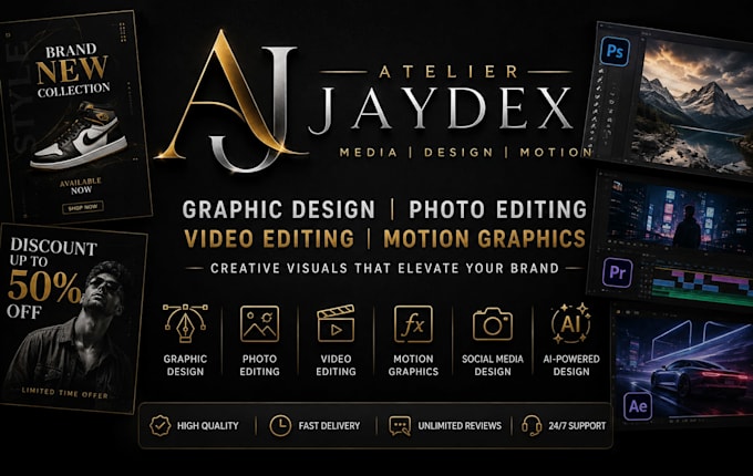 be your graphic design, photoshop and video editing expert