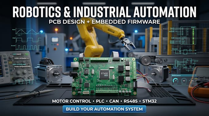 design robotics and industrial automation pcb with embedded