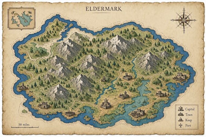 create epic fantasy maps with detailed landscapes and regions