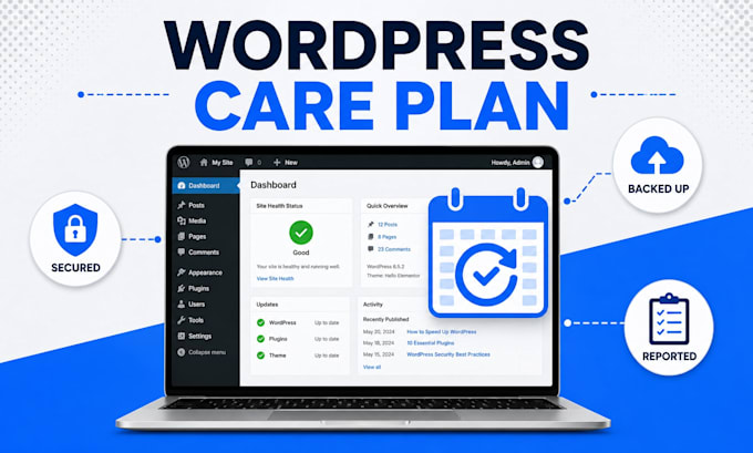 provide monthly wordpress care plan and website maintenance
