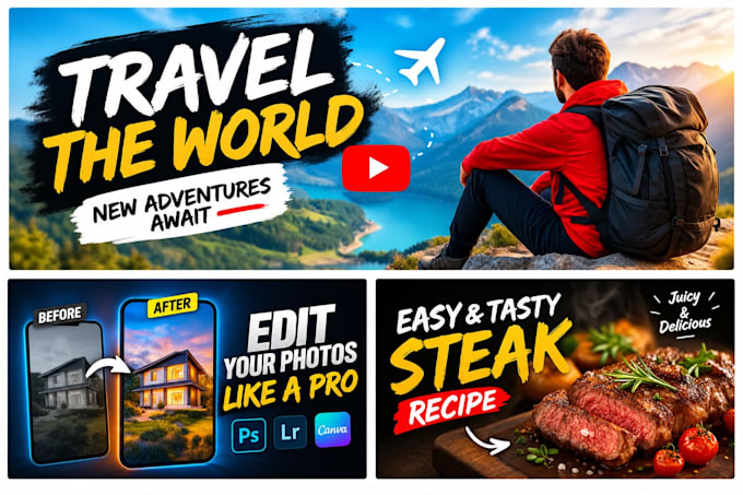 design a high quality youtube thumbnail
