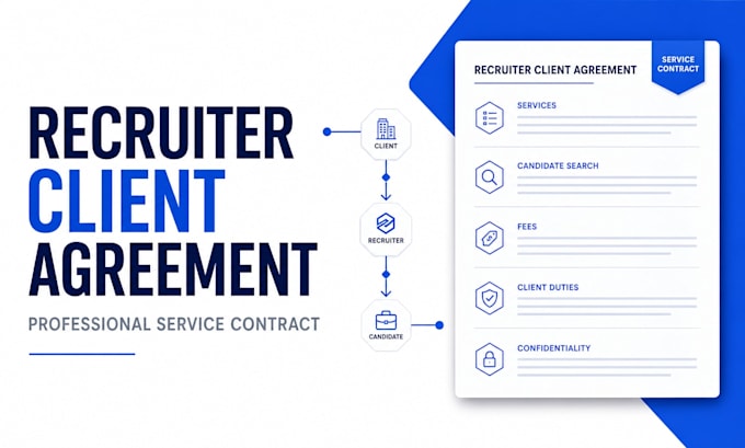 draft a recruiter client agreement or professional service contract