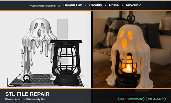 create repair, modify, fix stl files for quality 3d printing