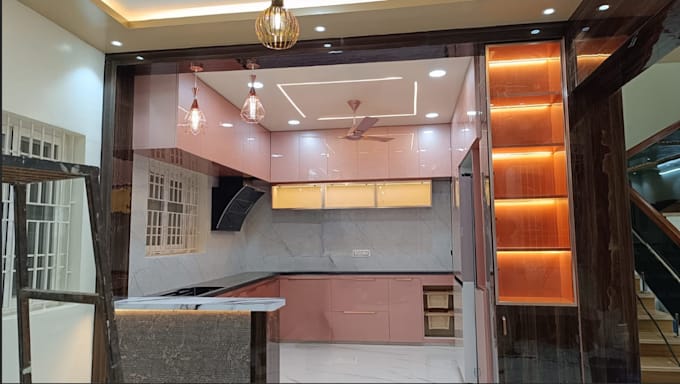 create modern interior design and 3d