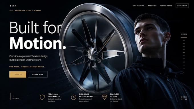build a premium custom coded website with 3d animations