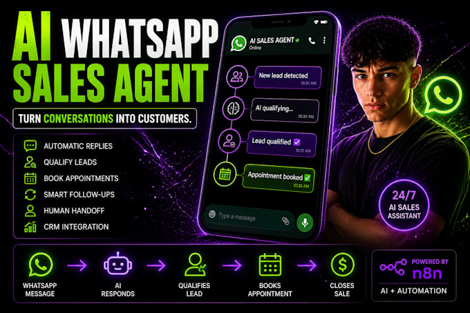 build an ai whatsapp sales agent with n8n