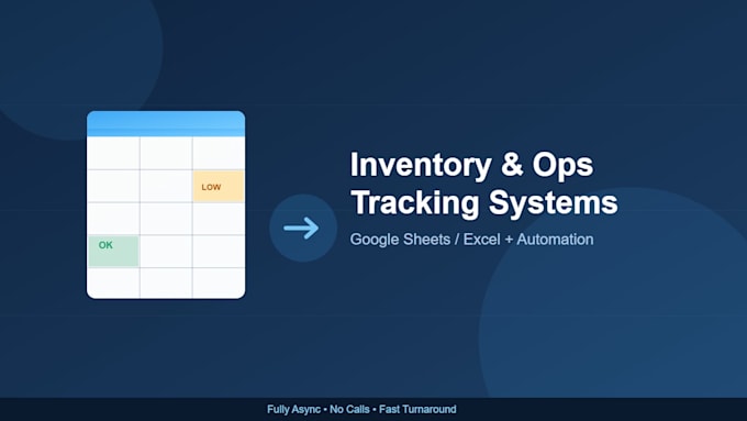build a custom inventory or logistics tracking spreadsheet with automation