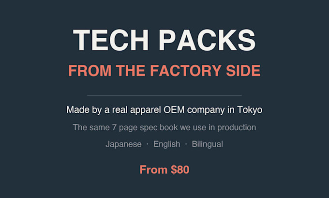 create a tech pack and sewing spec sheet for your apparel brand
