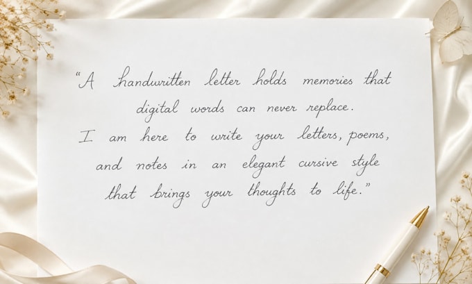 do beautiful handwriting, assignments, and letters