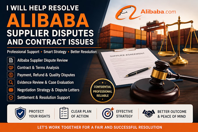help resolve alibaba supplier disputes and contract issues