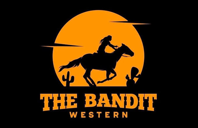 create eye catching animal horse riding logo