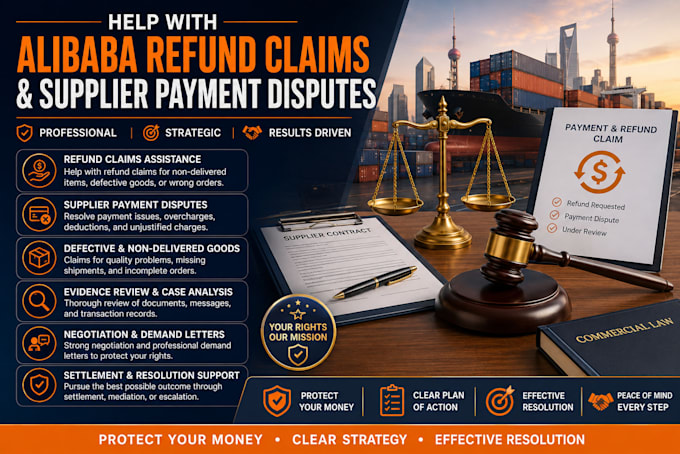 help with alibaba refund claims and supplier payment disputes