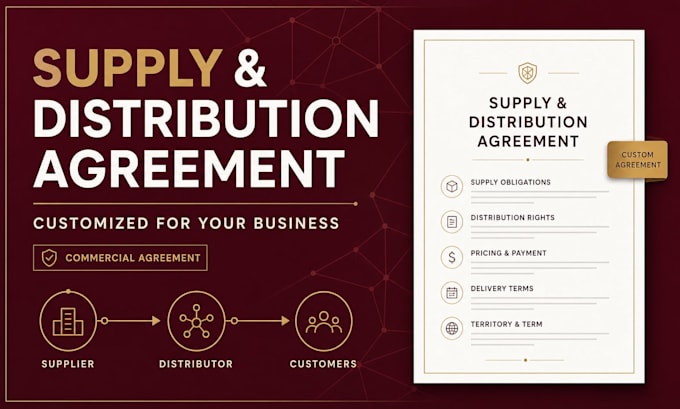 draft a customized supply and distribution agreement