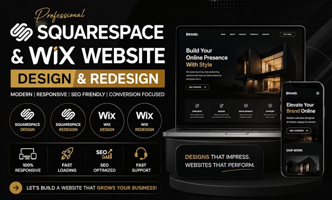squarespace website design squarespace redesign wix website design wix redesign