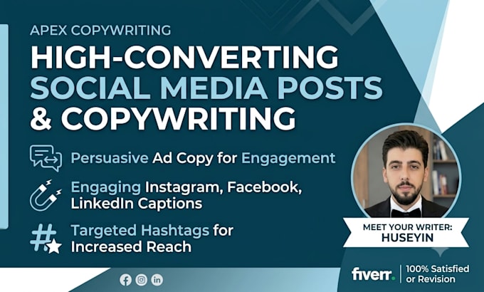 write high converting social media posts and copywriting