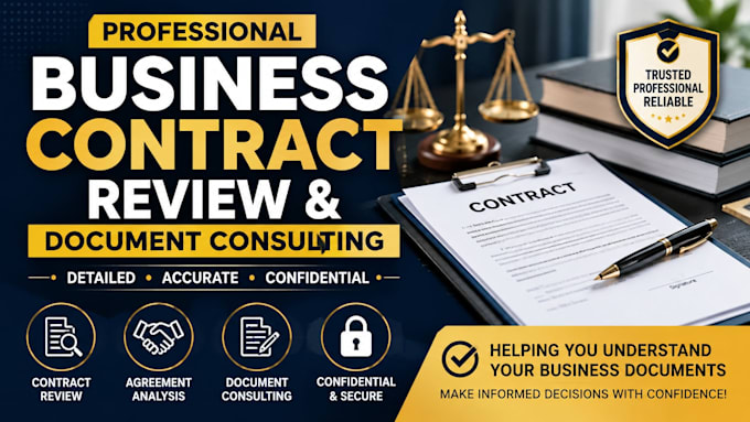 provide professional business contract review and document consulting