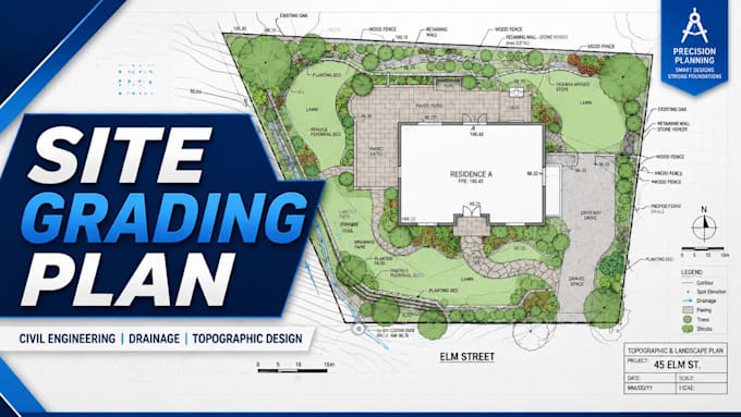 design grading plan, erosion control, site plan and utility plan, stormwater